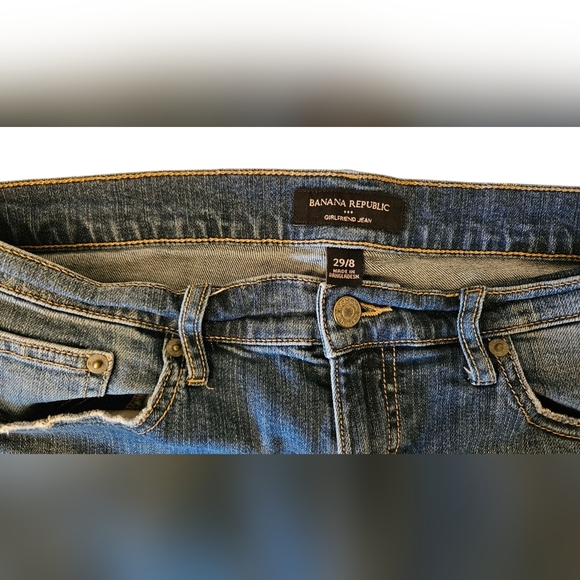 Banana Republic Dark Wash Girlfriend Skinny Jeans - Sz 29/8 - Picture 4 of 10